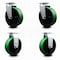 Service Caster 6 Inch Green Poly on Cast Iron Caster Set with Roller Bearings 2 Swivel 2 Rigid SCC-20S620-PUR-GB-2-R-2 - alternate 4